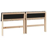 vidaXL Tête de lit capitonnée Noir 180 cm Pin massif