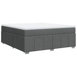 vidaXL Sommier à lattes de lit avec matelas Gris foncé 180x200cm Tissu