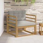 vidaXL Sofa de milieu extérieur Polyester Blanc
