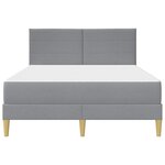 vidaXL Cadre de lit Gris clair 140 x 190 cm Polyester