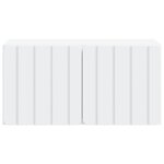 vidaXL Meuble TV mural Blanc 59 5 x 31 x 30 cm Bois d'ingénierie