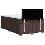 vidaXL Sommier à lattes de lit avec matelas Marron foncé 120x200 cm