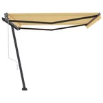 vidaXL Auvent automatique sur pied 450x300 cm Jaune/Blanc