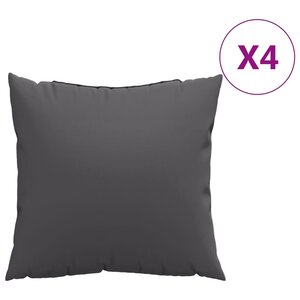 vidaXL Coussins de canapé 4 Pièces anthracite 40x40 cm tissu