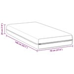 vidaXL Matelas avec Couche de Coco Blanc 70 x 140 cm Ressort ensaché