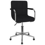 Chaise fauteuil siège pivotante de bureau informatique étude tissu noir 02_0024163