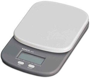 Pèse-lettres gris capacité 2000 g 110 x 25 x 170 mm avec pile maul