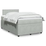 vidaXL Sommier à lattes de lit et matelas gris clair 120x190cm velours