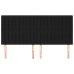 vidaXL Tête de lit Noir 180x5x118/128 cm Tissu