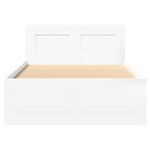 vidaXL Cadre de lit avec tête de lit sans matelas blanc 100x200 cm