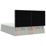 VidaXL Cadre de lit ottoman et matelas gris clair 180x200cm velours