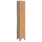 vidaXL Armoire de salle de bain chêne artisanal 30x30x190 cm
