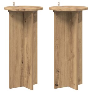 vidaXL Support de Plante 2 pièces Chêne artisanal 29 5 x 29 5 x 60 cm