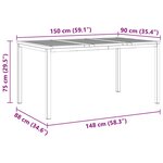 vidaXL EnsembledeRepasdeJardin 5 Pièces Teck massif