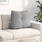 vidaXL Coussin de Dos Gris nuage 60 x 24 x 50 cm tissu