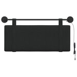 vidaXL Tête de lit suspendue Noir Tissu