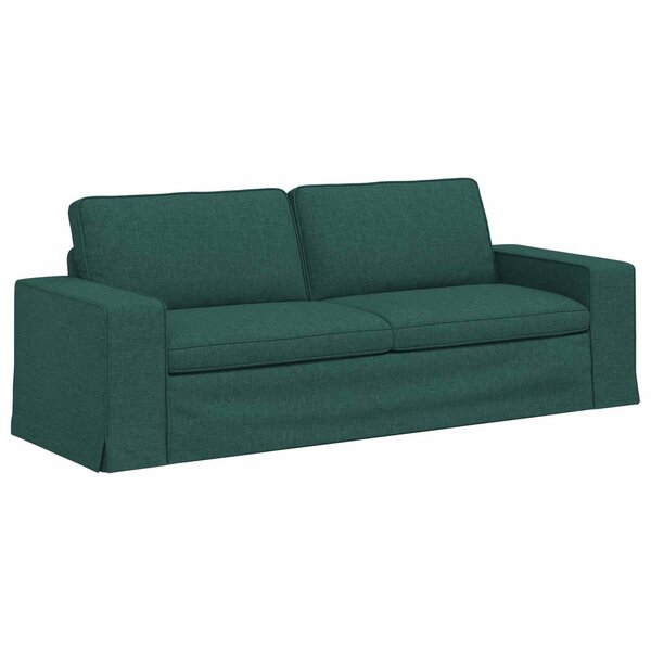 vidaXL Canapé Vert foncé 222 x 80 x 82 cm tissu