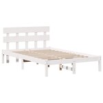 vidaXL Cadre de lit Blanc 120 x 200 cm Bois de pin massif