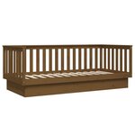 vidaXL Lit de jour sans matelas marron miel 80x200 cm bois pin massif