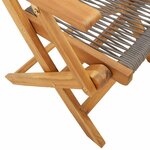 vidaXL Chaises pliables de jardin 4 Pièces gris bois d'acacia massif