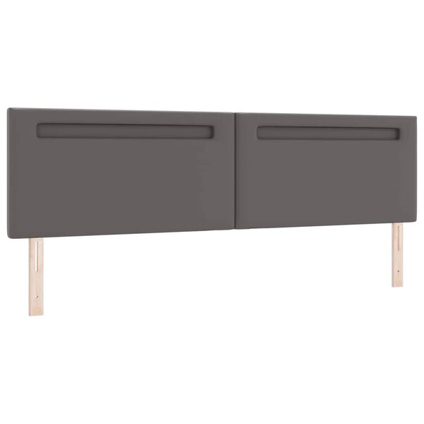 tête de lit vidaXL design simple gris 200 cm en simili cuir