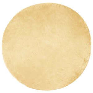 vidaXL Tapis en Peau de Mouton Synthétique Crème 80 x 80 cm Polyester