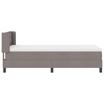 vidaXL Lit à ressorts avec tête de lit Taupe 200 x 90 cm tissu