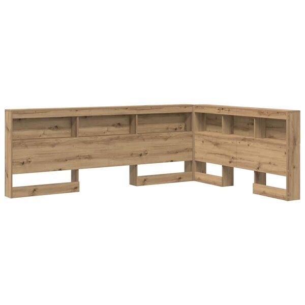 vidaXL Tête de lit de rangement avec étagère Chêne artisanal 140 cm