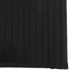 vidaXL Tapis rectangulaire noir 60x400 cm bambou