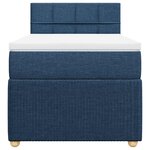 vidaXL Sommier à lattes de lit avec matelas Bleu 90x190 cm Tissu