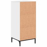 vidaXL Cabinet de salle de bain Blanc brillant 39 5 x 36 x 88 cm