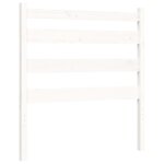 vidaXL Cadre de lit et tête de lit blanc 100x200 cm bois massif