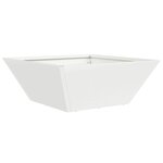vidaXL Jardinière Bol De Jardin Blanche 40x40x15 cm En Acier