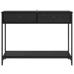 vidaXL Table console Chêne noir 100 x 34 5 x 75 cm Bois d'ingénierie