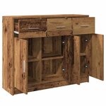 vidaXL Buffet vieux bois 91x28x75 cm bois d'ingénierie