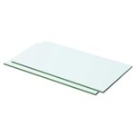 vidaXL Panneaux d'étagère 2 Pièces Verre Transparent 50 x 20 cm