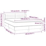 vidaXL Sommier à lattes de lit avec matelas Rose 140x190 cm Velours