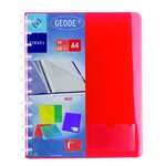 Protège-documents viquel géode polypropylène translucide a4 couleurs assorties - 30 pochettes - lot de 12
