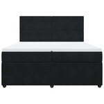 vidaXL Sommier à lattes de lit et matelas Noir 200x200 cm Velours