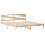 vidaXL Cadre de lit Marron 200 x 220 cm Bois massif en pin