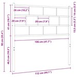 vidaXL Tête de lit de remplacement métal blanc 100 cm