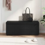 vidaXL Tabouret Noir Cuir Synthétique et Bois Composite