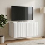 vidaXL Meuble TV mural 59 5 x 31 x 30 cm Blanc brillant