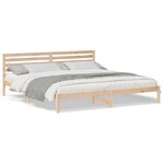 vidaXL Cadre de lit Marron 180 x 220 cm Bois massif en pin