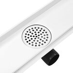 vidaXL Drain de douche avec couvercle 2 en 1 93x14 cm Acier inoxydable