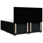 vidaXL Sommier à lattes de lit avec matelas Noir 200x200 cm Tissu