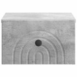 vidaXL Cabinet de chevet mural 2 Pièces Gris béton 33 x 34 5 x 20 cm