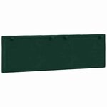 vidaXL Coussin de tête de lit Hanko vert foncé 160 cm velours