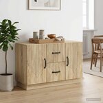 vidaXL Buffet Chêne Sonoma 89 x 34 5 x 57 cm Bois d'ingénierie