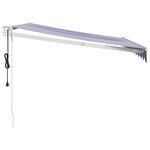 vidaXL Auvent rétractable automatique bleu et blanc 3 5x2 5 m